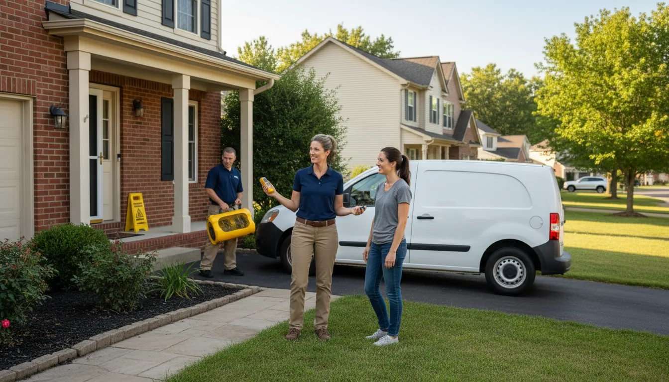Residential water damage restoration in Hillsville, PA